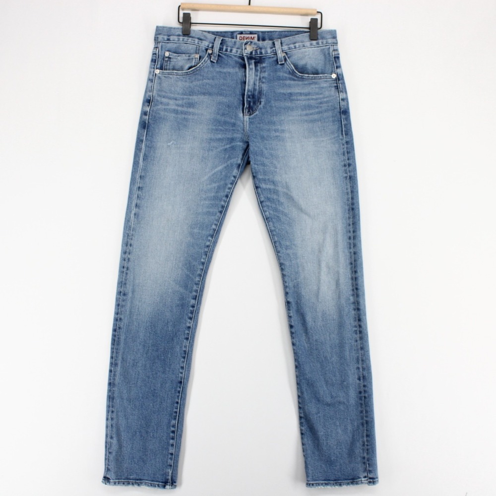 SMN Denim The Hunter Jeans Mens 32 Blue Standard Slim Stretch Selvedge